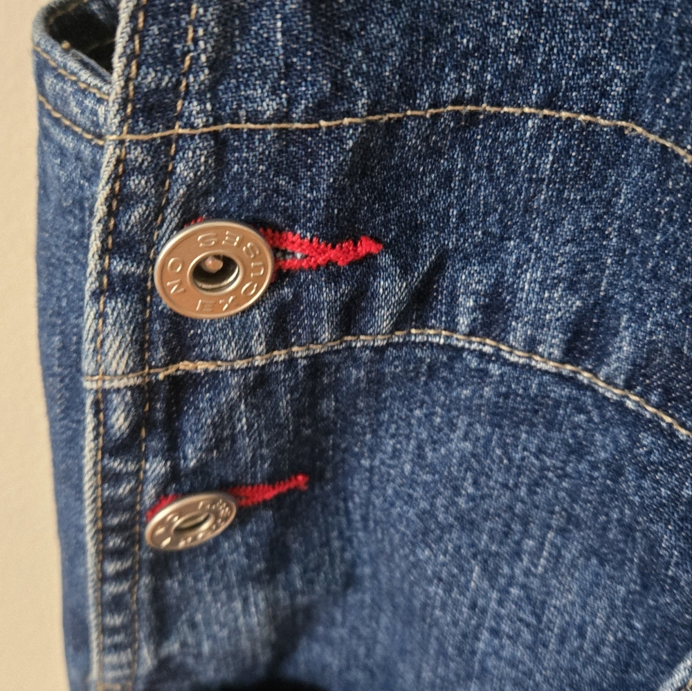 💙VTG 90s No Excuses Denim Shortalls - Picture 3 of 8